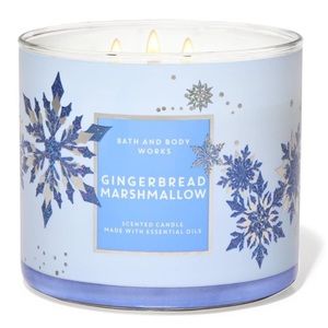 🎅 BBW Gingerbread Marshmallow 3-Wick Candle NEW